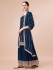 Jacquard chinon sharara suit in Teal blue colour 66213